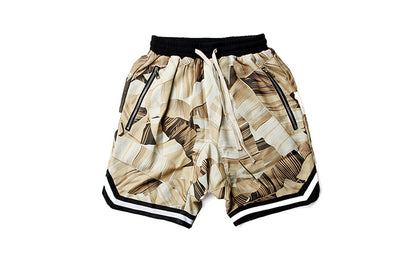 New Shorts Men Summer hip hop Shorts Floral Plaid Stripe kanye west shorts Large pocket high street Haren shorts