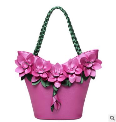 BIRDS women tote designer bag leather handbag flower composite bags women's pouch vintage bolsas brands purse
