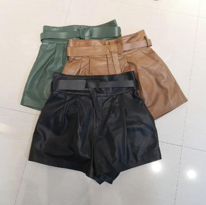 Women Leather shorts