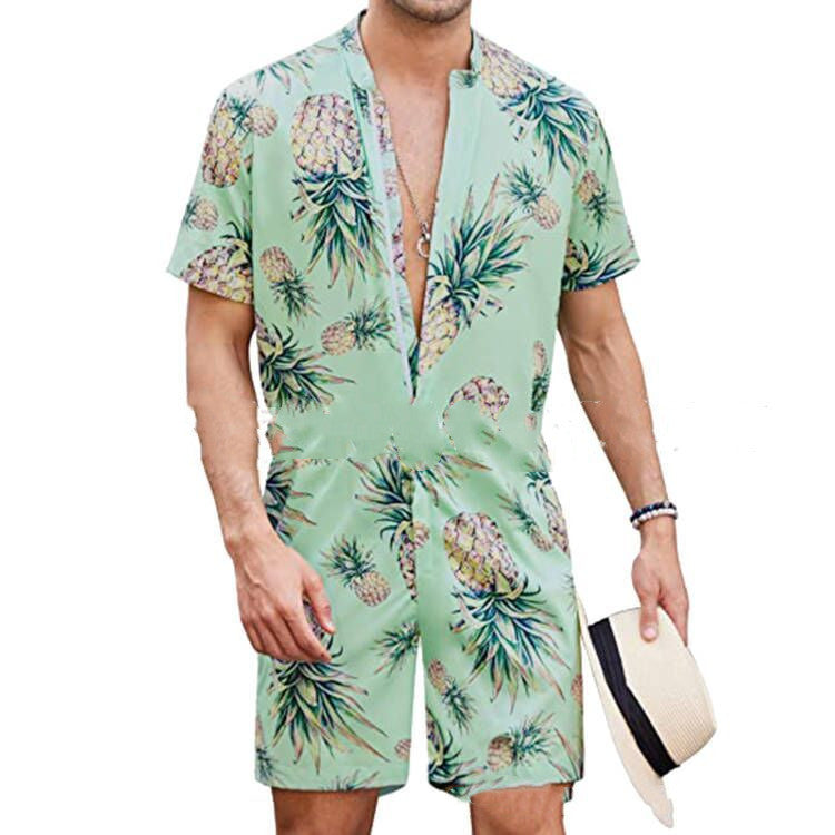Casual Loose Digital Summer Beach Shorts Men