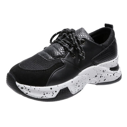Leopard Print Sneakers Women Lace Up Walking Running Sports Shoes