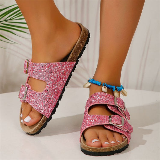Double Buckle Sandals For Women
