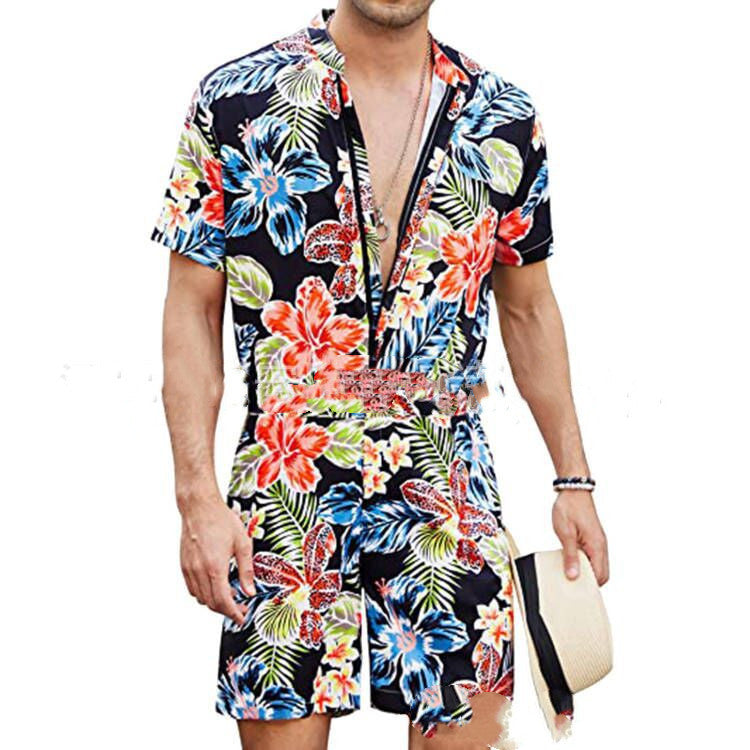 Casual Loose Digital Summer Beach Shorts Men
